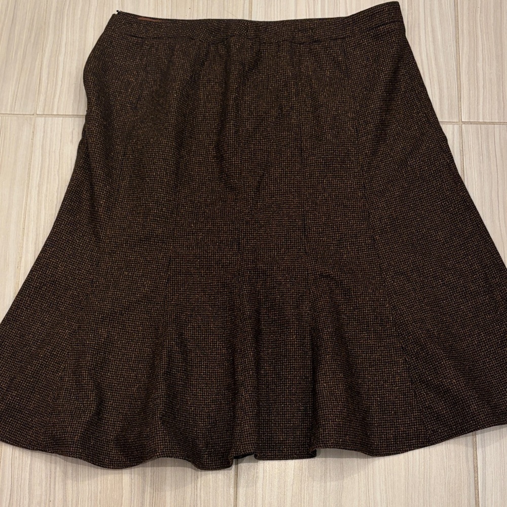 ETRO made in Italy Brown A-Line wool Skirt